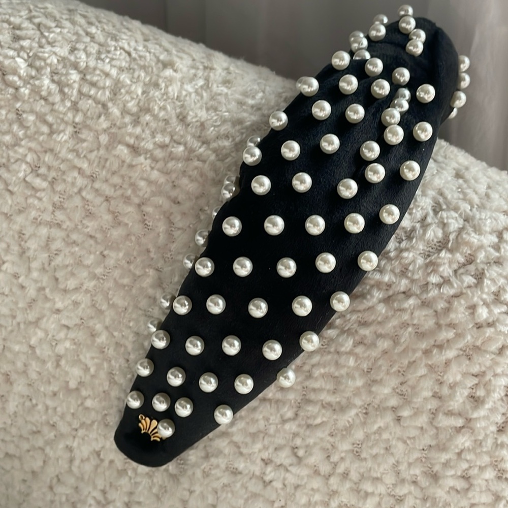 New-LELE SADOUGHI VELVET PEARL KNOTTED HEADBAND ($150 value) - Picture 12 of 16